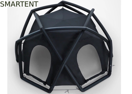 300*270*170 CM Negro Inodoro 210T Deluxe Inflable Doble Capa Reina Tienda Con Piscina Inflable Y Protección UV proveedor