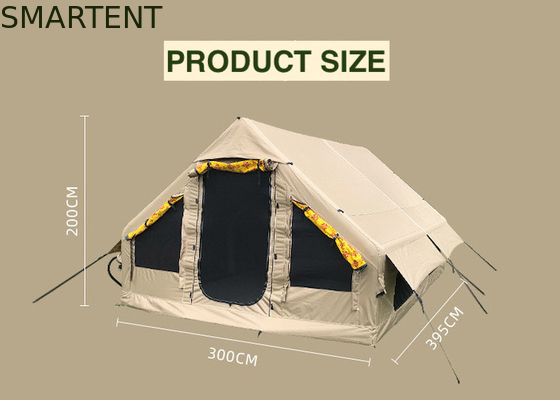 395*300*200CM Inodoro Khaki Oxford 600D PVC 4-8 Personas Resistente a los rayos UV En el aire libre proveedor