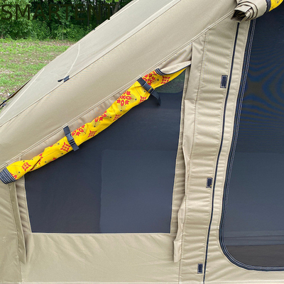 395*300*200CM Inodoro Khaki Oxford 600D PVC 4-8 Personas Resistente a los rayos UV En el aire libre proveedor