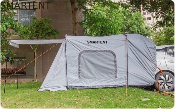 260*180*190CM impermeable PU2000MM recubierto gris 210D poliéster toda temporada tienda de techo familiar con dos puertas y ventanas proveedor