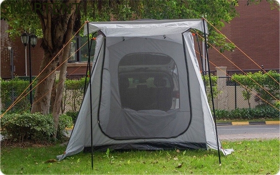260*180*190CM impermeable PU2000MM recubierto gris 210D poliéster toda temporada tienda de techo familiar con dos puertas y ventanas proveedor
