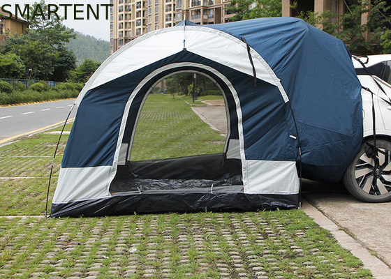 2 personas 250*250*200CM PU2000MM impermeable recubierto de azul 210D poliéster tienda exterior en el techo SUV refugio de recogida proveedor