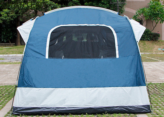 2 personas 250*250*200CM PU2000MM impermeable recubierto de azul 210D poliéster tienda exterior en el techo SUV refugio de recogida proveedor