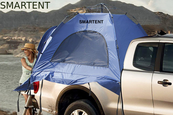 210*165*176CM Azul 210D Poliéster Impermeable Marco automático de fibra de vidrio Carpa de camioneta proveedor