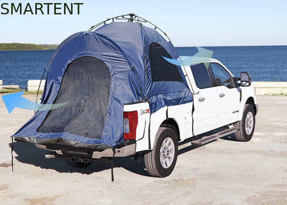 210*165*176CM Azul 210D Poliéster Impermeable Marco automático de fibra de vidrio Carpa de camioneta proveedor