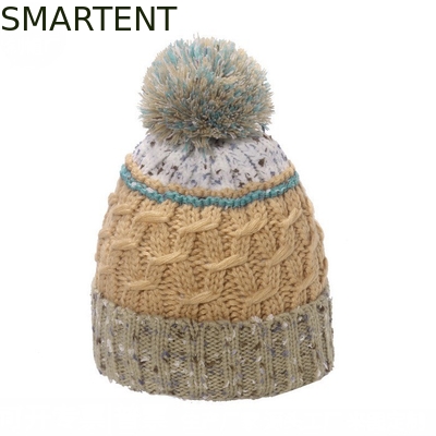Accesorios ecológicos personalizados RPET Sombrero de boné de punto con soporte de pompon Servicio OEM y comercio justo aprobado proveedor