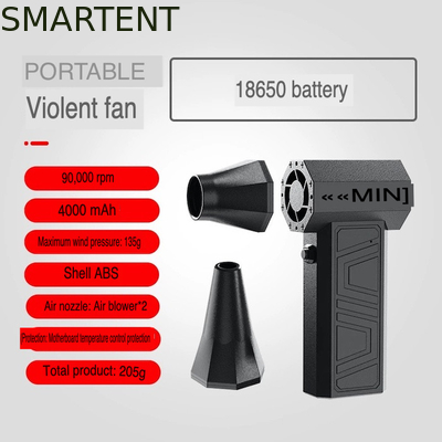 Negro 90000rpm 4000mah Pocket Violent Turbo Fan para acampar al aire libre fresco proveedor