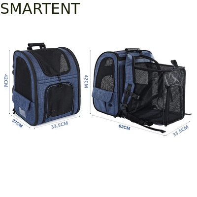 Exterior 33.5*27*42CM Azul Cationic Oxford Extensible Mujer de viaje Mochila de viaje Tejido suave Hermosas necesidades de mascotas para sus compañeros satisfechos proveedor