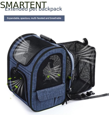 Exterior 33.5*27*42CM Azul Cationic Oxford Extensible Mujer de viaje Mochila de viaje Tejido suave Hermosas necesidades de mascotas para sus compañeros satisfechos proveedor