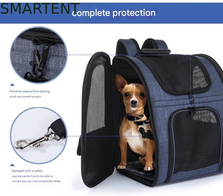 Exterior 33.5*27*42CM Azul Cationic Oxford Extensible Mujer de viaje Mochila de viaje Tejido suave Hermosas necesidades de mascotas para sus compañeros satisfechos proveedor
