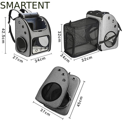 Bolsa de viaje expandible para mascotas al aire libre de 34*27*42.5CM, suministros para mascotas no tóxicos y lindos para unisex en gris. Características: Duradero, lavable proveedor