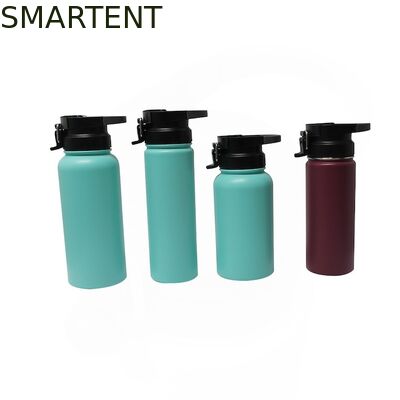 Comprar Actividad al aire libre con tapa abatible de acero inoxidable 304 personalizado Boca grande de vacío de capacidad múltiple Flasca aislada de vacío Termosas verdes Botella de agua de entrenamiento para entusiastas al aire libre Fabricación en línea