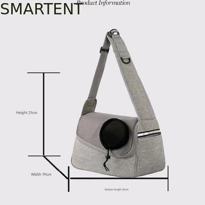 36*19*12CM Unisex Durable Washable Non toxic Lovely Durability Gray Oxford Pet Outing Shoulder Bag proveedor