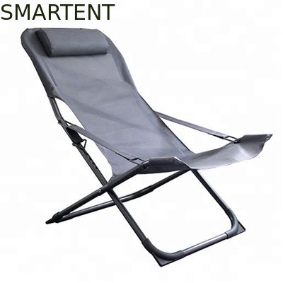 Comprar Salón plegable Chaise For Lawn Deck de la playa del marco de aluminio de Grey Folding Beach Lounge Chair Fabricación en línea