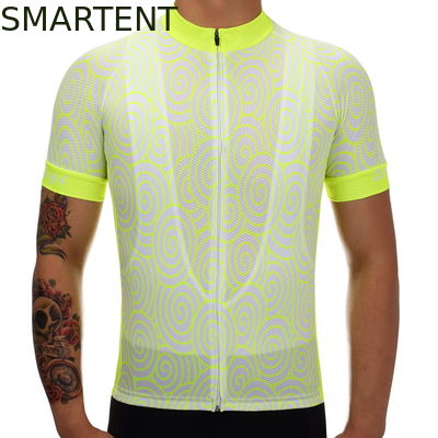 Comprar El ciclo de encargo que monta se adapta a la camiseta sudada anti de ciclo de los deportes de los accesorios de la bici fluorescente del poliéster Fabricación en línea