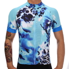 Ciclo del jersey de la grava del poliéster de los jerséis 130g de la bici de encargo azul del ciclista que monta proveedor