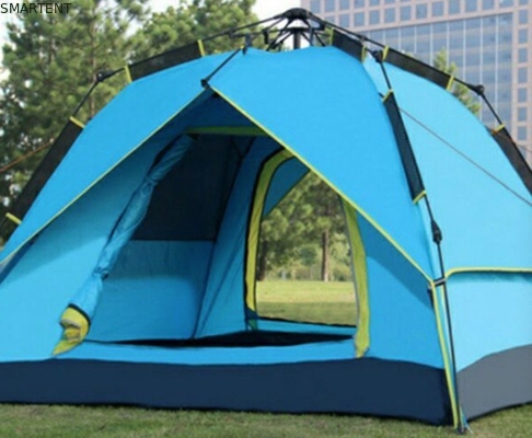 Tendas de campamento al aire libre con tejido de poliéster a prueba de agua y a prueba de sol de 190T para 3-4 personas proveedor