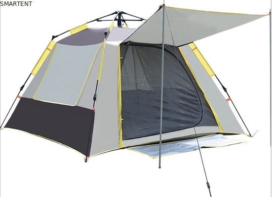 210*210*145CM Gris impermeable recubierto de 190T poliéster Automático al aire libre carpas de campamento pop up carpas de sombra de sol plata PU2000MM proveedor