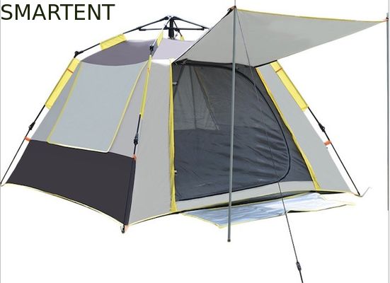 Comprar 210*210*145CM Gris impermeable recubierto de 190T poliéster Automático al aire libre carpas de campamento pop up carpas de sombra de sol plata PU2000MM Fabricación en línea