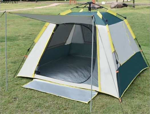 210*210*145CM Gris impermeable recubierto de 190T poliéster Automático al aire libre carpas de campamento pop up carpas de sombra de sol plata PU2000MM proveedor