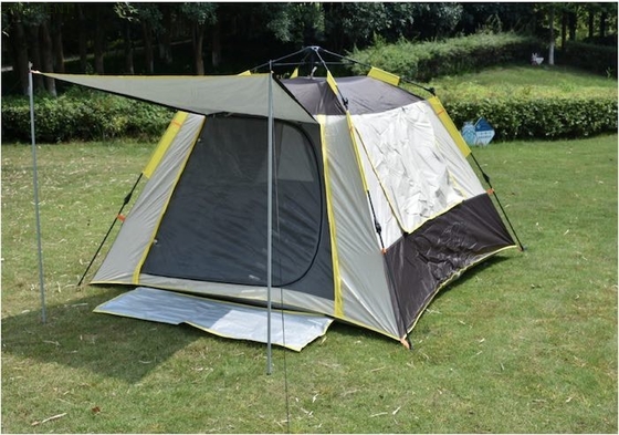 210*210*145CM Gris impermeable recubierto de 190T poliéster Automático al aire libre carpas de campamento pop up carpas de sombra de sol plata PU2000MM proveedor