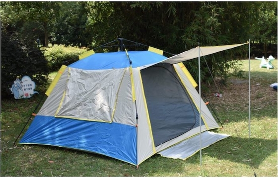 210*210*145CM Gris impermeable recubierto de 190T poliéster Automático al aire libre carpas de campamento pop up carpas de sombra de sol plata PU2000MM proveedor