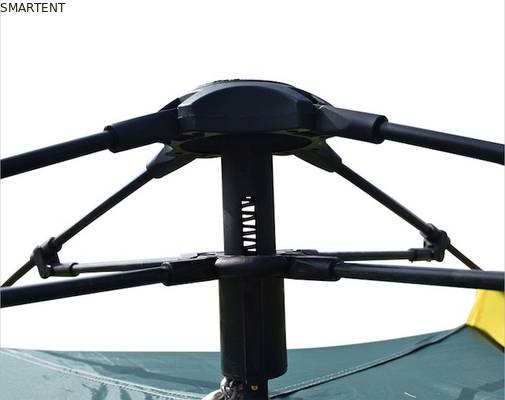 Tiendas de campamento al aire libre a prueba del sol y ventiladas Marco automático de fibra de vidrio 210D Poliéster 240*240*140cm Diseño moderno verde proveedor