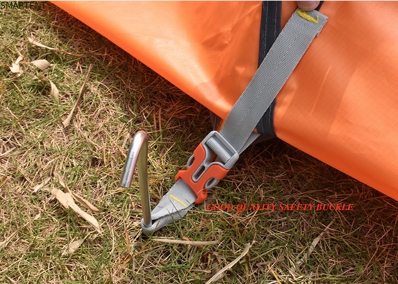 210X180X130cm Naranja impermeable PU2000mm Revestida con poliéster 190T Acogedora tienda de campamento proveedor