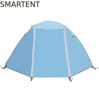 Comprar El viento de PU2000mm y la lluvia impermeabilizan el azul al aire libre del poliéster de las tiendas de campaña 190T Fabricación en línea