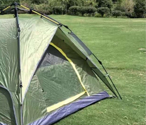 210*210*135cm Polvo automático de fibra de vidrio impermeable PU2000mm recubierto de verde 190T poliéster impermeable al aire libre tiendas de campamento proveedor