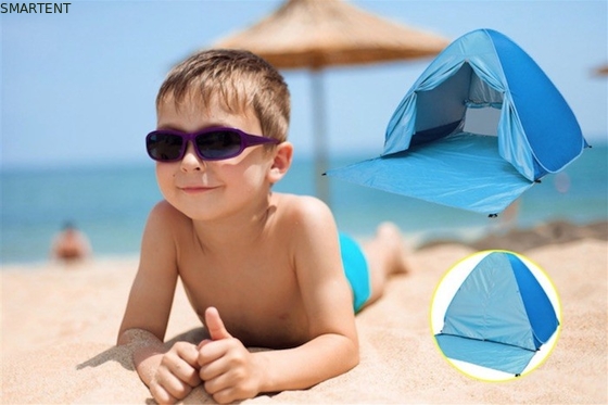 Tiendas de campamento al aire libre Tienda de playa automática de tamaño más grande recubierta de plata de 190T de poliéster 165 * 200 * 130cm a prueba de sol con UV 50 proveedor