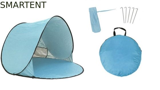 Comprar 150*150*90CM Tienda exterior impermeable con cubierta de techo a prueba de sol con revestimiento de plata de 190T poliéster refugio automático de playa Fabricación en línea