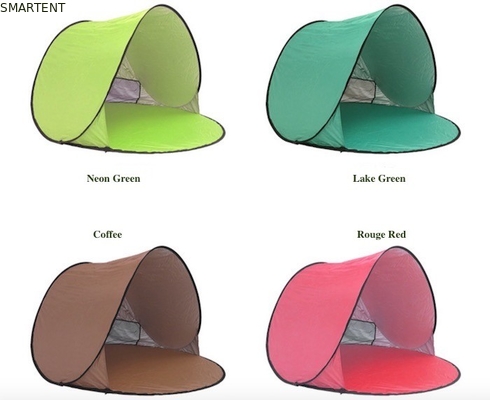 150*150*90CM Tienda exterior impermeable con cubierta de techo a prueba de sol con revestimiento de plata de 190T poliéster refugio automático de playa proveedor