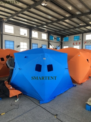 147*147*165CM Festival azul de pesca tienda de trabajo con cubierta de poliéster 300D Oxford Fibra de vidrio palo para acampar al aire libre proveedor