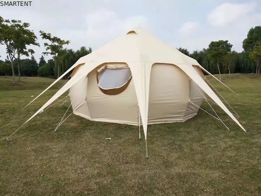 300*300*200CM 5M 280GSM Beige impermeable recubierto de algodón de diseño de loto Glamping tienda de campamento al aire libre proveedor