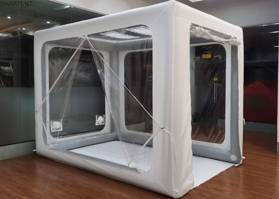Tienda de campamento inflada rectangular blanca 400D Oxford Air Pole Tienda aislada L3XW2XH2.2M proveedor