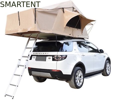 Comprar Tienda auto del tejado 3 de la persona del tejado de la lona de algodón beige de la tienda 143X310X126CM Fabricación en línea