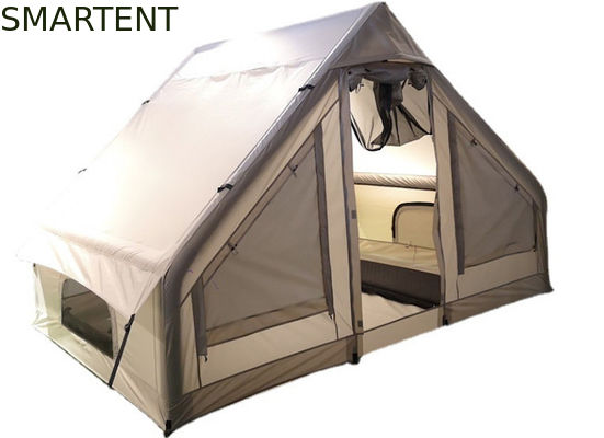 Comprar Al aire libre 300X200X200CM Canvas Inflable tienda de campamento Casa de campaña Doble capa de algodón beige Fabricación en línea