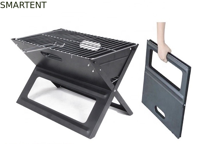 Prensa de sacador que acampa fresca de acero negra que sella la parrilla de los 45cm Dia Portable Folding Charcoal Barbecue proveedor