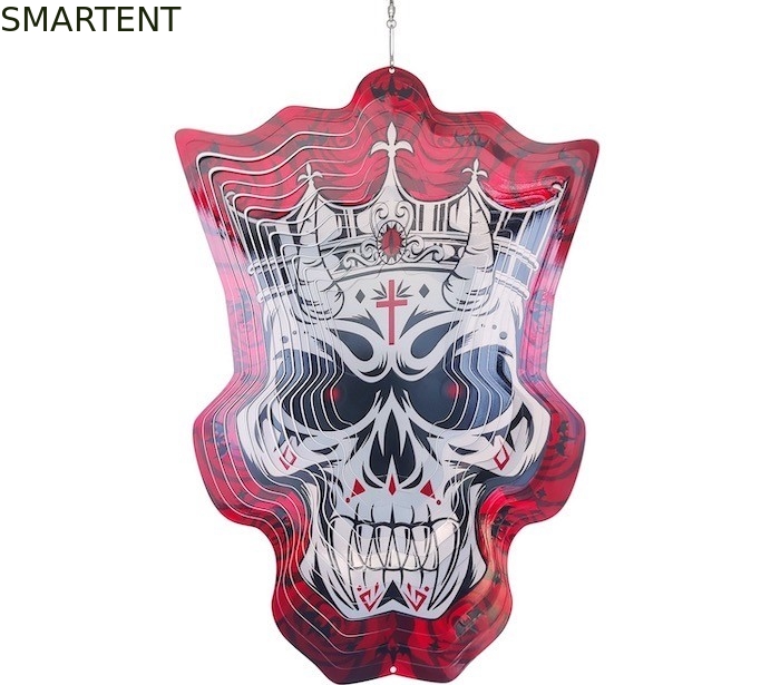 Ornamentos colgantes del metal de la vuelta de Rose Metal Wind Spinner 3D del conde de Halloween proveedor