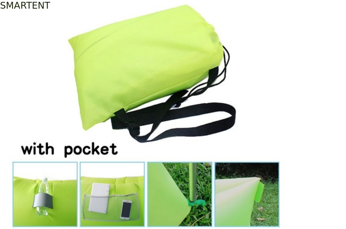 Neón de exterior impermeable Ripstop de nylon 260x70cm bolsas de dormir de montaña playa inflables sofá de aire flojo proveedor