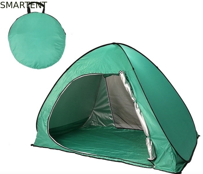 Tiendas de campamento automáticas abiertas rápidamente personalizadas con cubierta plateada de poliéster proveedor