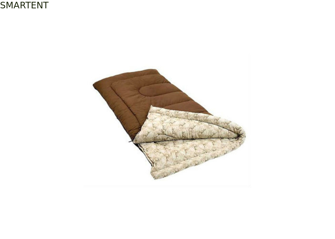 Envase de franela marrón rectangular envase de polipaño marrón de montaña bolsas de dormir para uso único proveedor