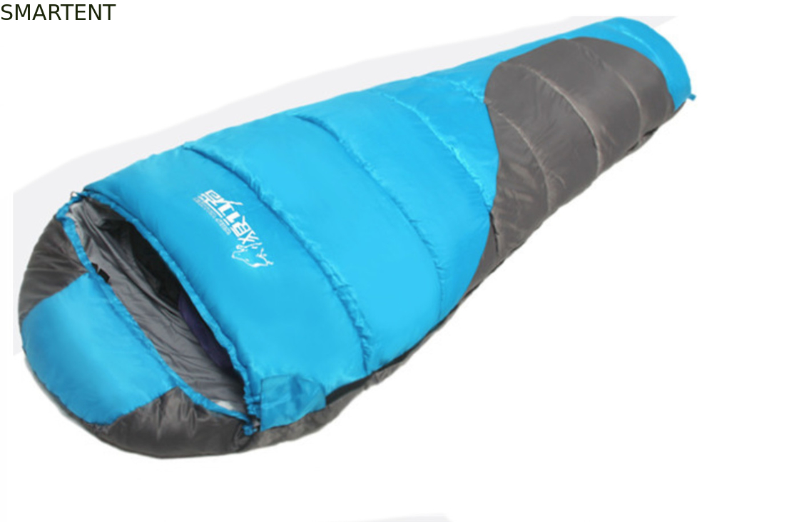 Polyester de doble color revestido 210T 215 * 75CM 90% de pato hacia abajo llenando bolsas de dormir de montaña cálido resistente al viento relaja bolso de cierre proveedor