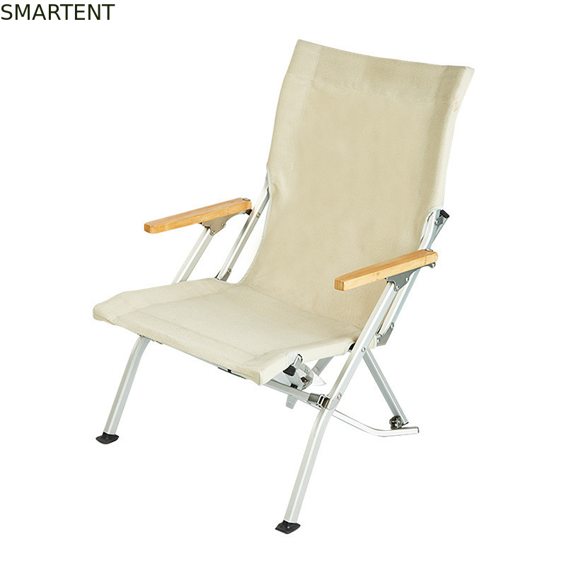 Altos apoyabrazos de bambú de aluminio traseros de la silla 1680D del Recliner del lobo marino del plegamiento compacto portátil proveedor