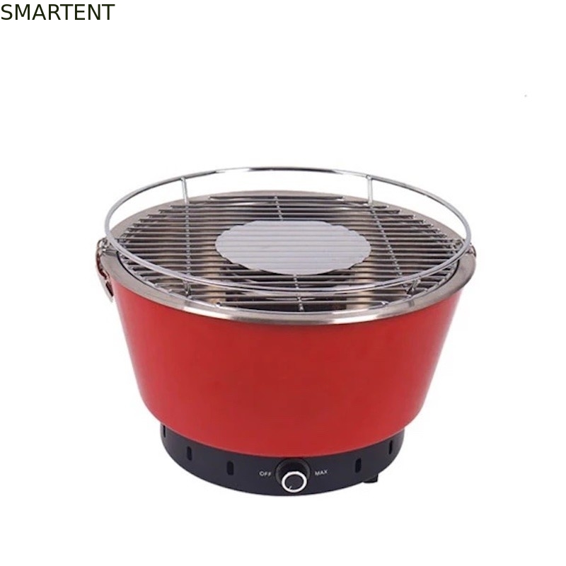 Parrilla roja al aire libre portátil de la BARBACOA del carbón de leña del acero del metal de los 35X24.5CM con la ventilación ajustable proveedor