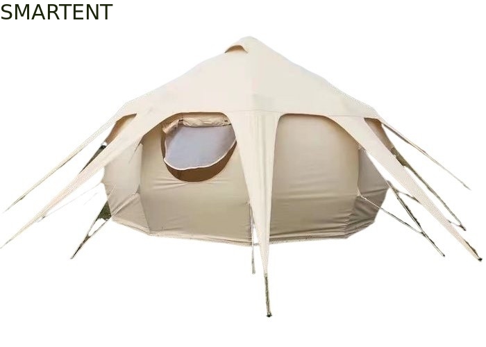 Impermeable 3000MM Revestido 285G de color beige de algodón al aire libre Lotus Tiendas de campamento 5 * 5 * 3M proveedor