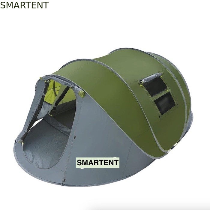 Tienda de campamento de 4 a 6 personas con puertas dobles y ventanas de malla de ventilación proveedor
