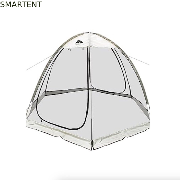 5.25*4.27*5.9FT Fuera impermeable Poliéster Negro Transparente PVC Pop Up Tiendas Deportivas Con Ventanas de malla Fácil de Configurar proveedor