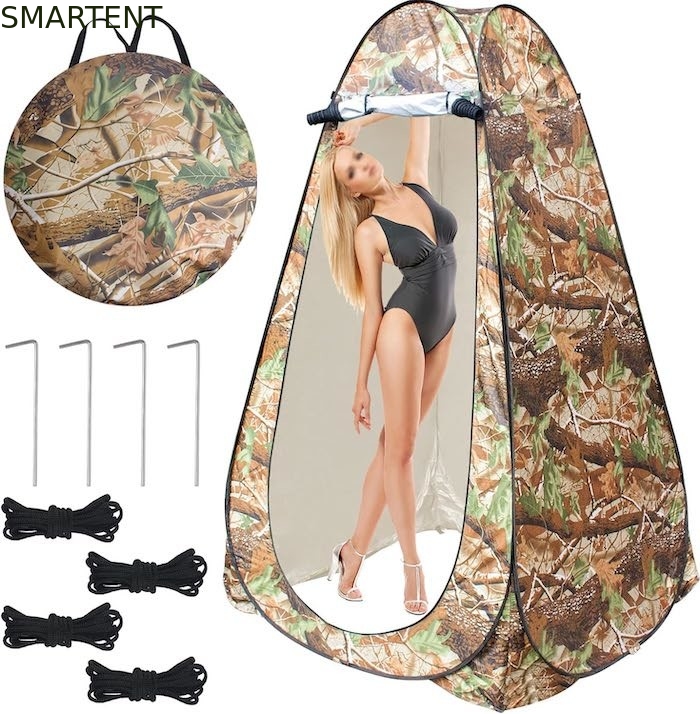 47.2*47.2*74.8 pulgadas Camuflaje personalizado 190T Poliéster Pop Up Tiendas de campaña de privacidad con protección UV Diseño a prueba de agua proveedor